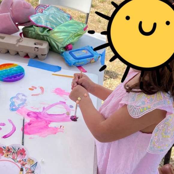 Easter 🐣 Forever Me Toddler Girl Butterfly Wing Linen Dress - Picture 8 of 8